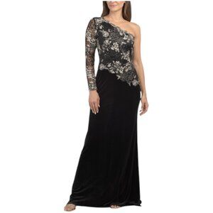 TADASHI SHOJI One Shoulder Lace Gown